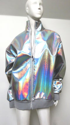 Dolce & Gabbana New Iridescent Hologram Oversized Bomber Jacket