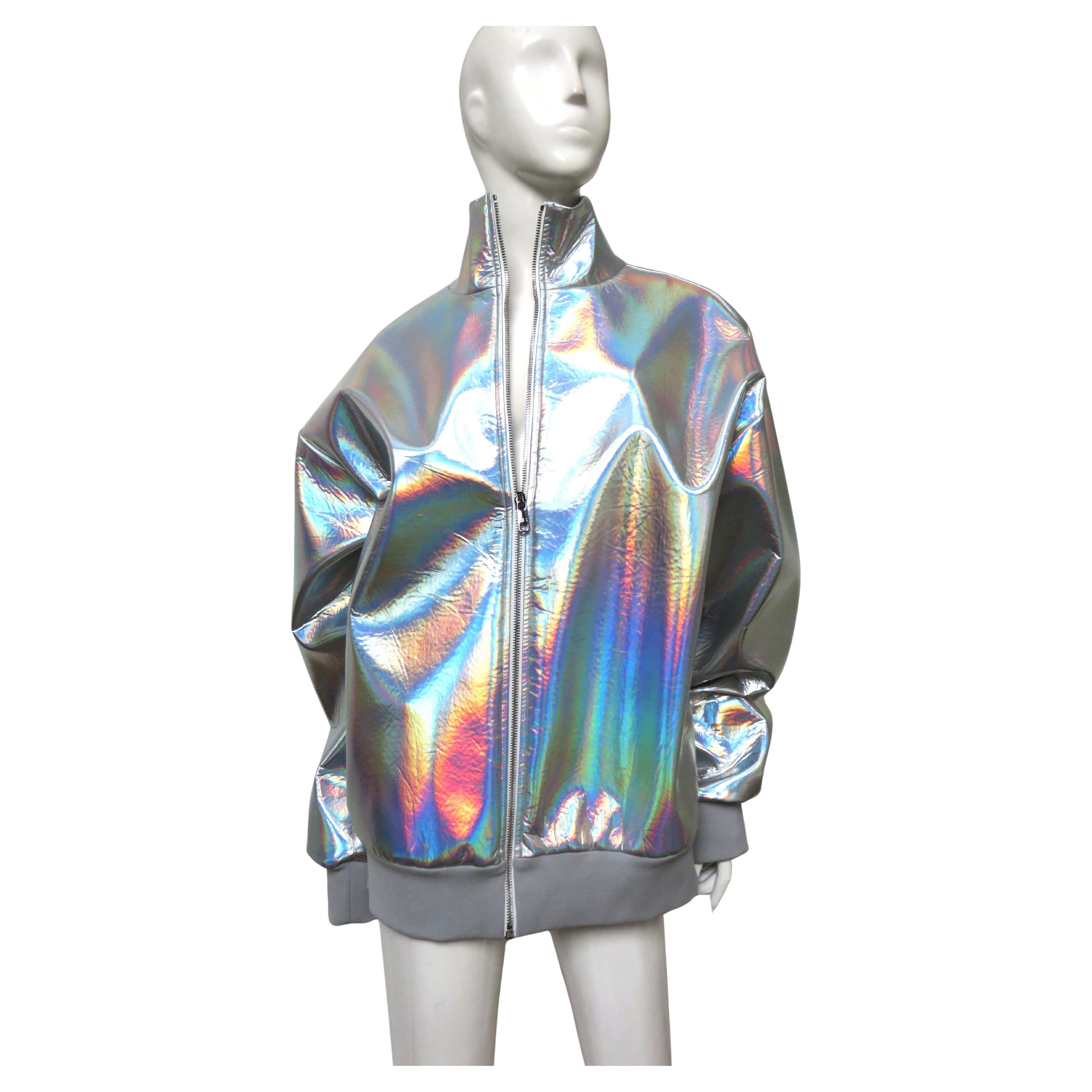 Dolce & Gabbana New Iridescent Hologram Oversized Bomber Jacket