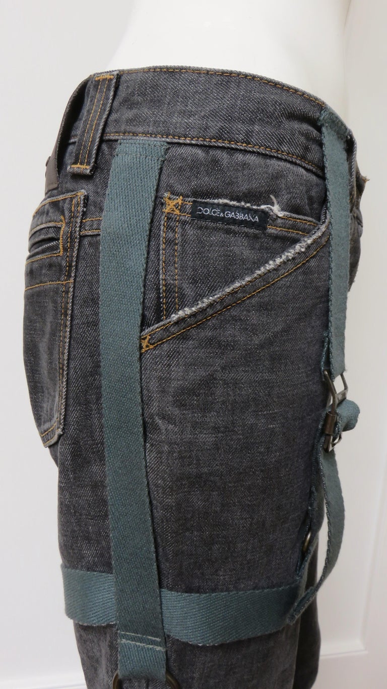 Dolce and Gabbana New Vintage Bondage Jeans For Sale at 1stDibs