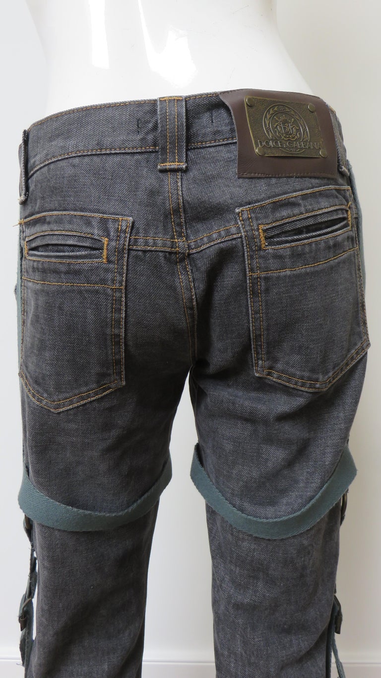 Dolce and Gabbana New Vintage Bondage Jeans For Sale at 1stDibs