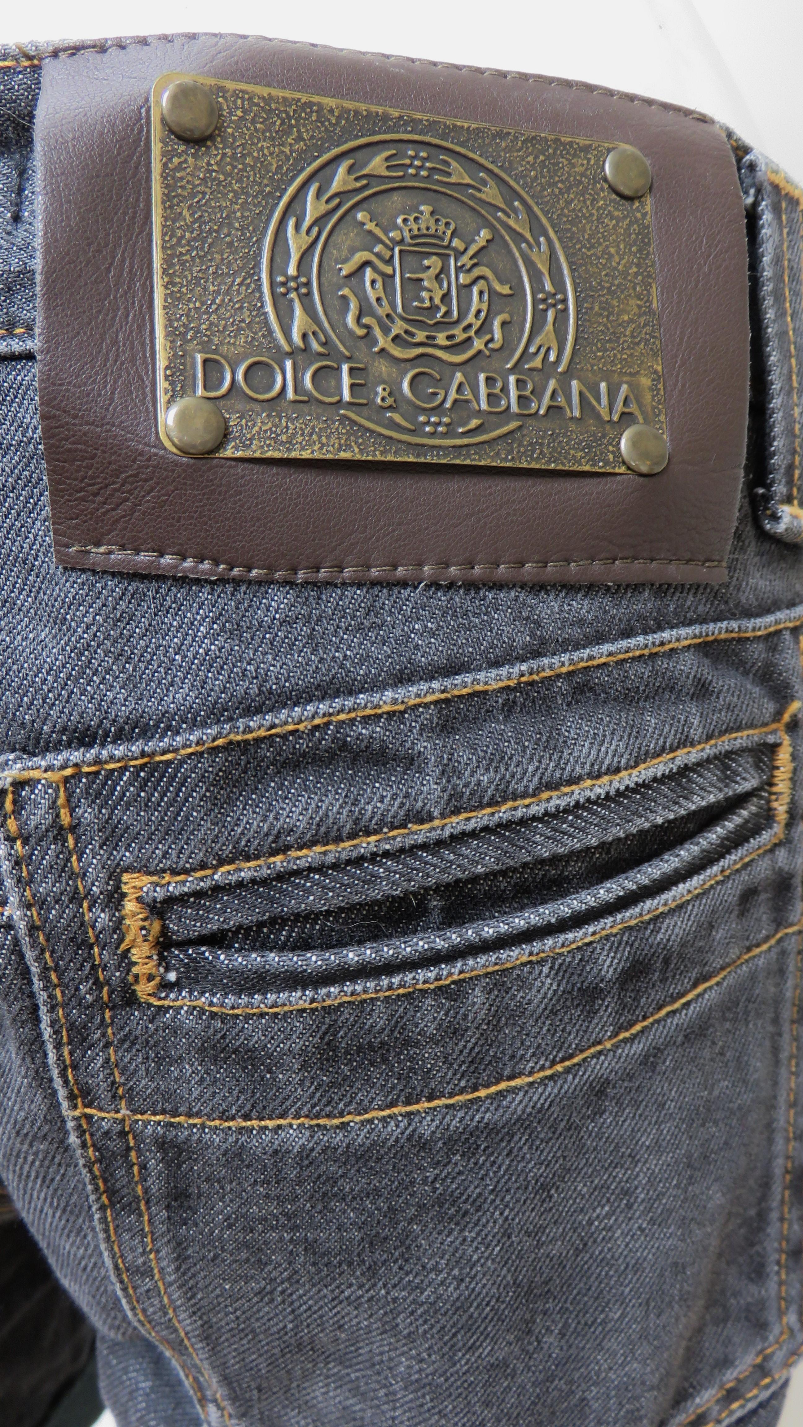Dolce & Gabbana - Pantalon bondage vintage en jean, état neuf en vente 12