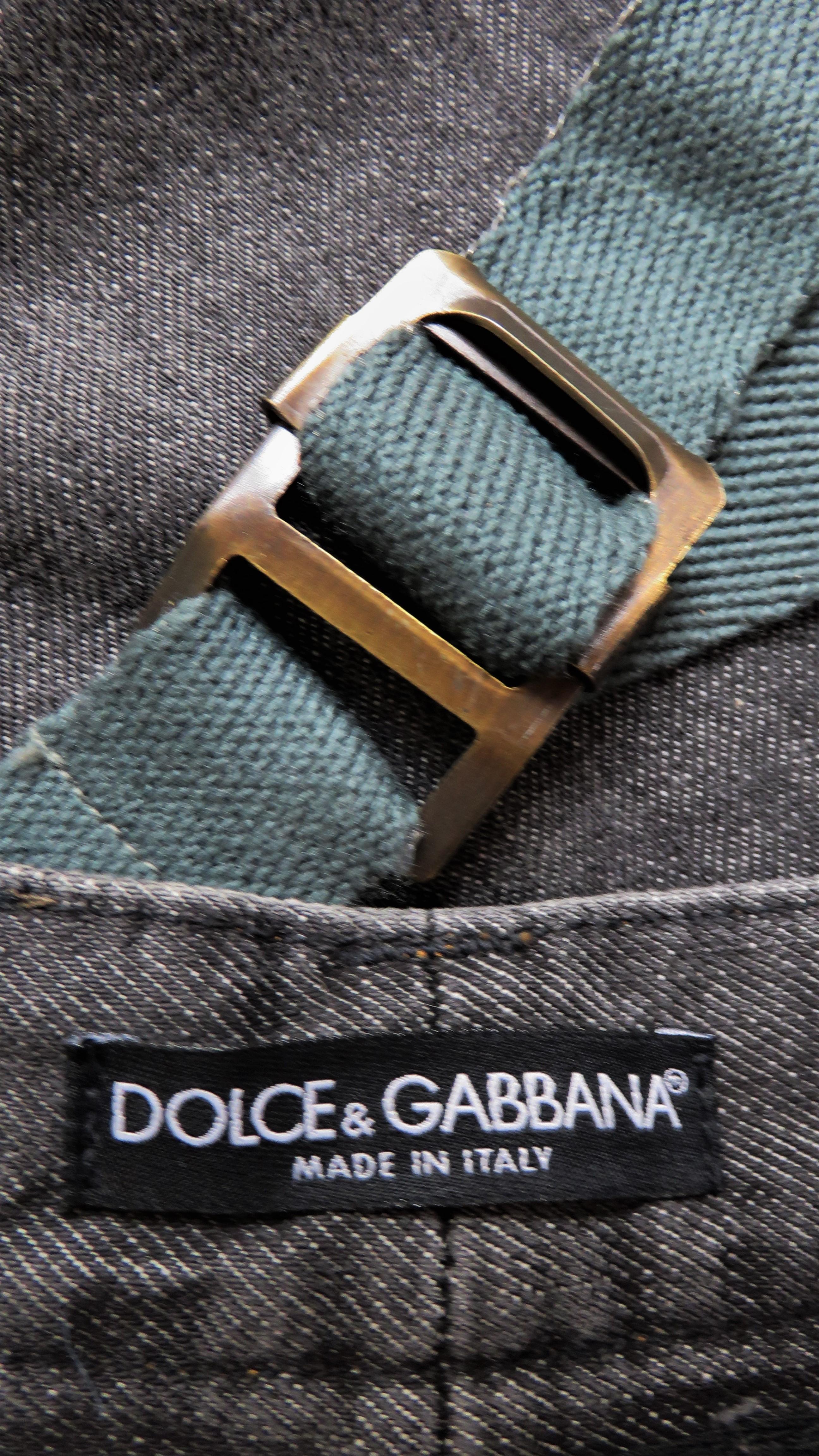 Dolce & Gabbana - Pantalon bondage vintage en jean, état neuf en vente 13