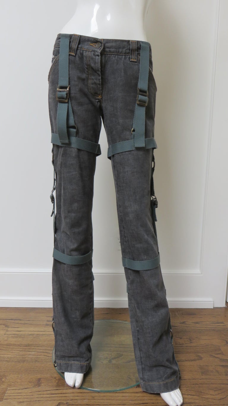 Dolce and Gabbana New Vintage Bondage Pants Jeans For Sale