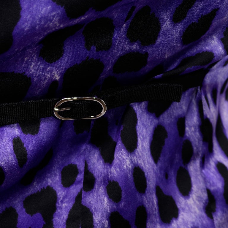 Dolce & Gabbana New With Original Tags Black Tuxedo Vest w Purple Leopard Back For Sale 4