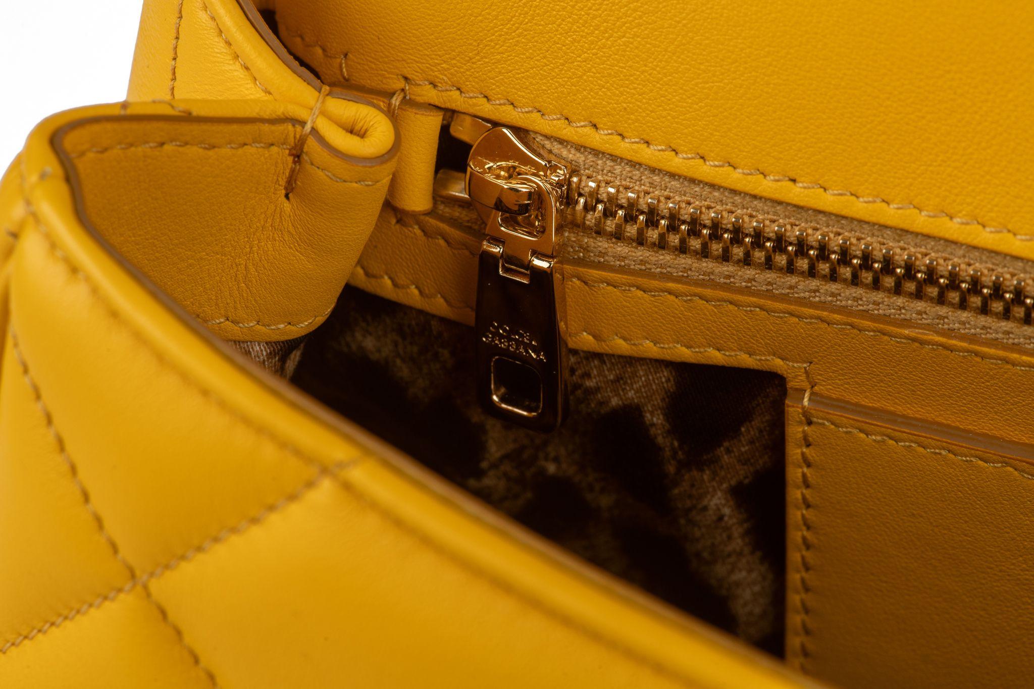 Dolce & Gabbana New Yellow Sicily Bag For Sale 7