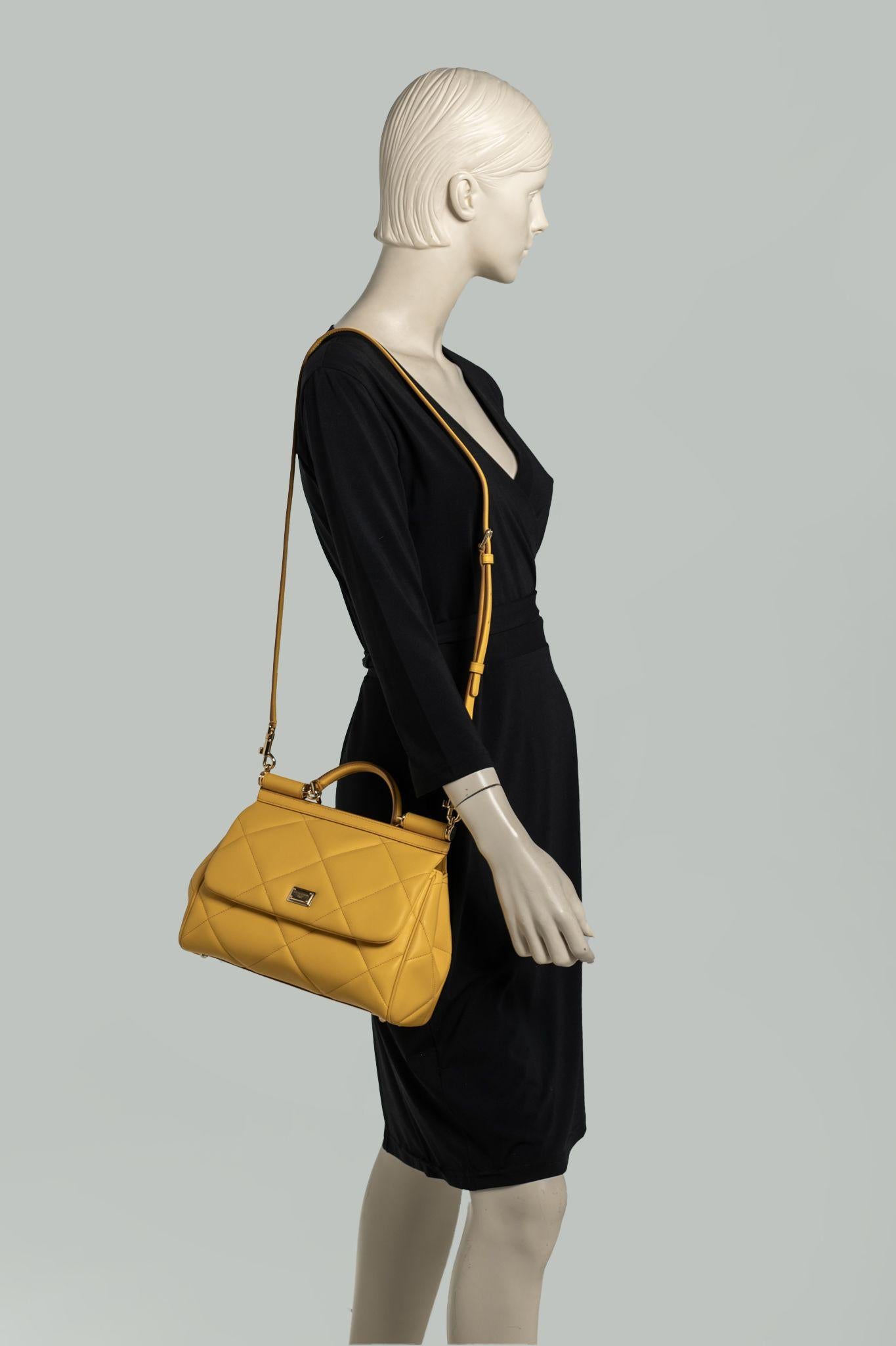 Dolce & Gabbana New Yellow Sicily Bag For Sale 13