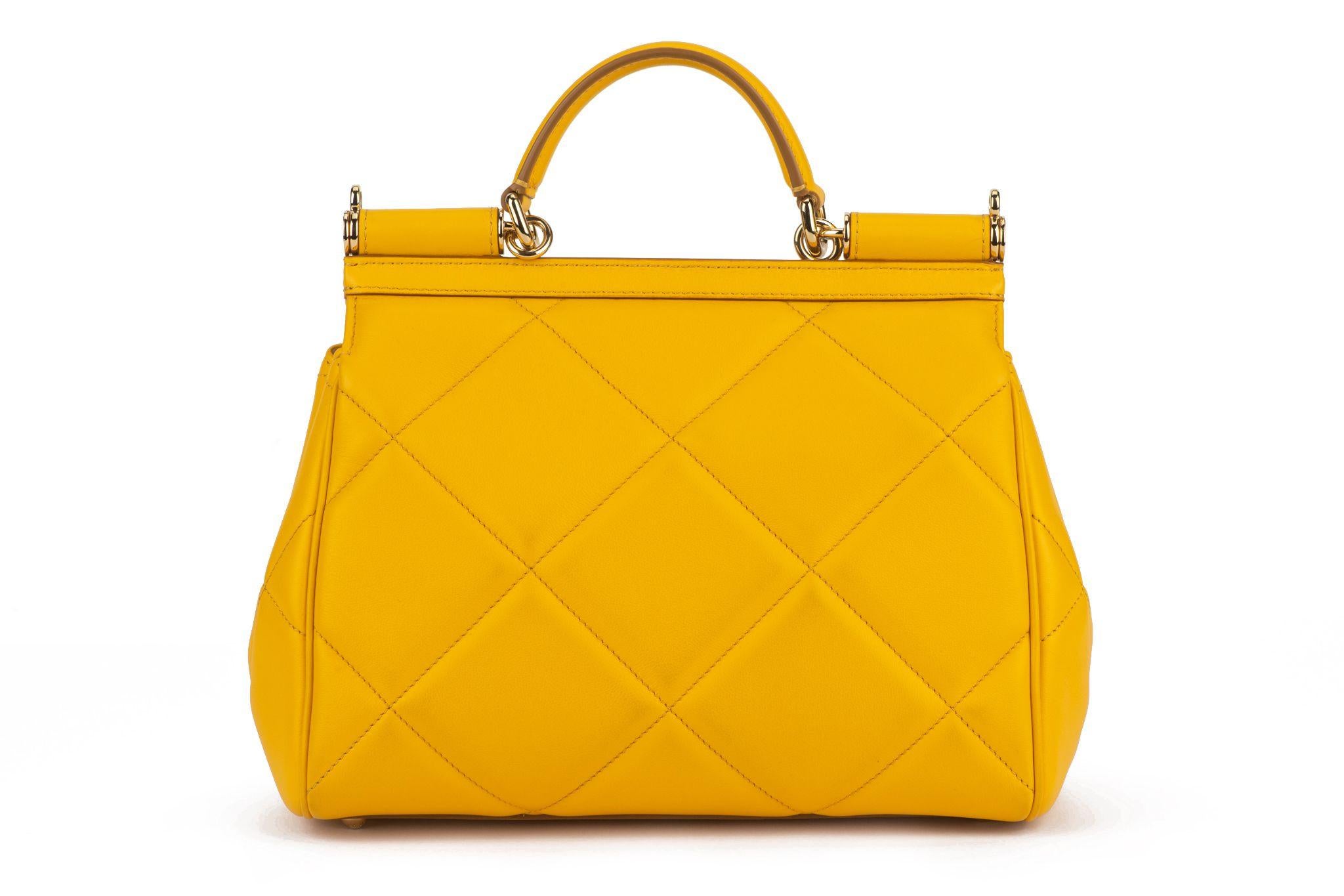 Women's Dolce & Gabbana New Yellow Sicily Bag For Sale