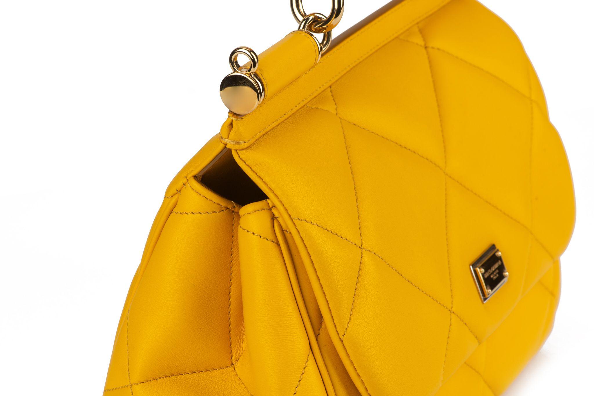 Dolce & Gabbana New Yellow Sicily Bag For Sale 2