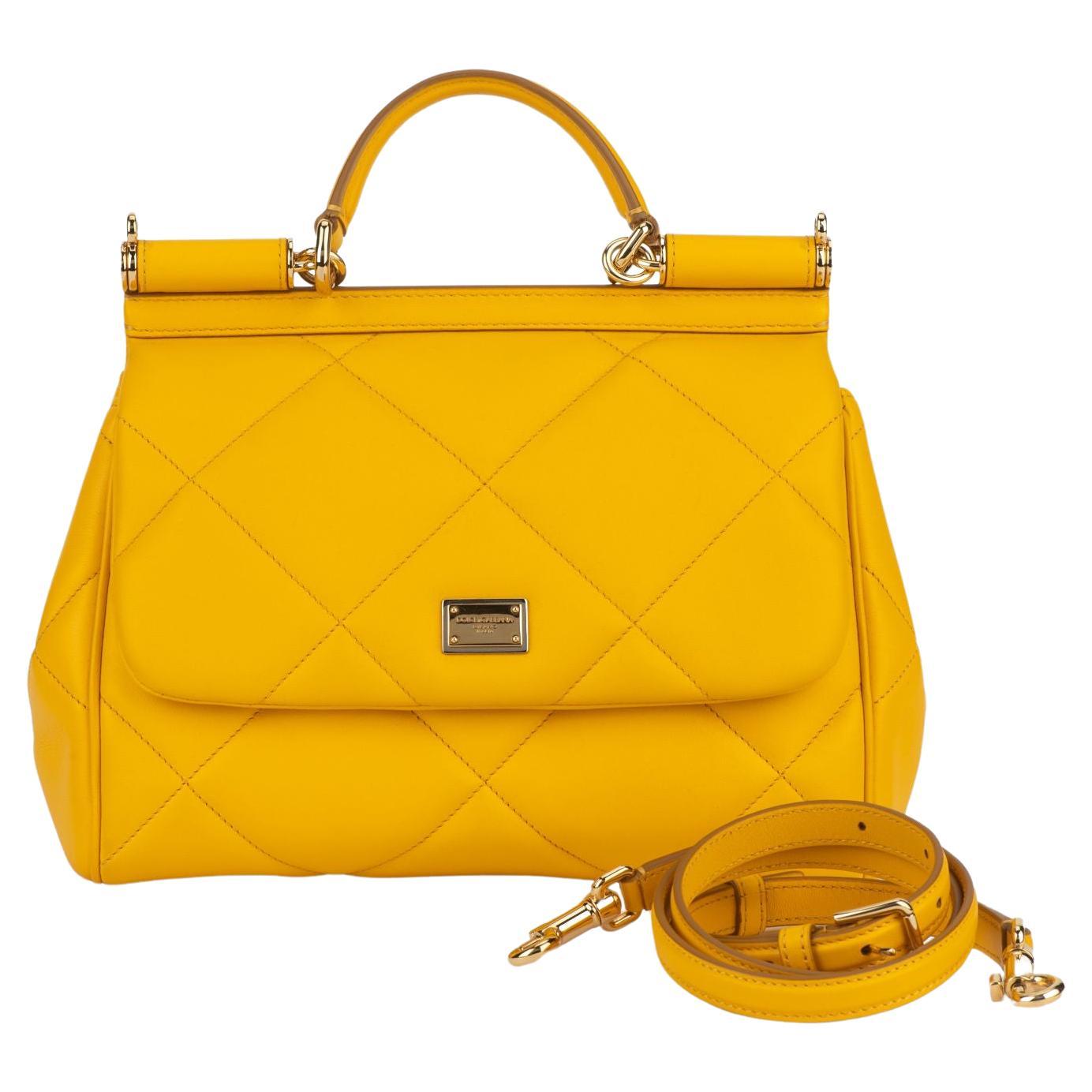 Dolce & Gabbana New Yellow Sicily Bag For Sale