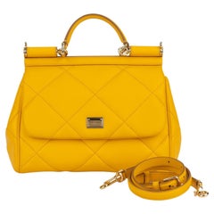 Used Dolce & Gabbana New Yellow Sicily Bag