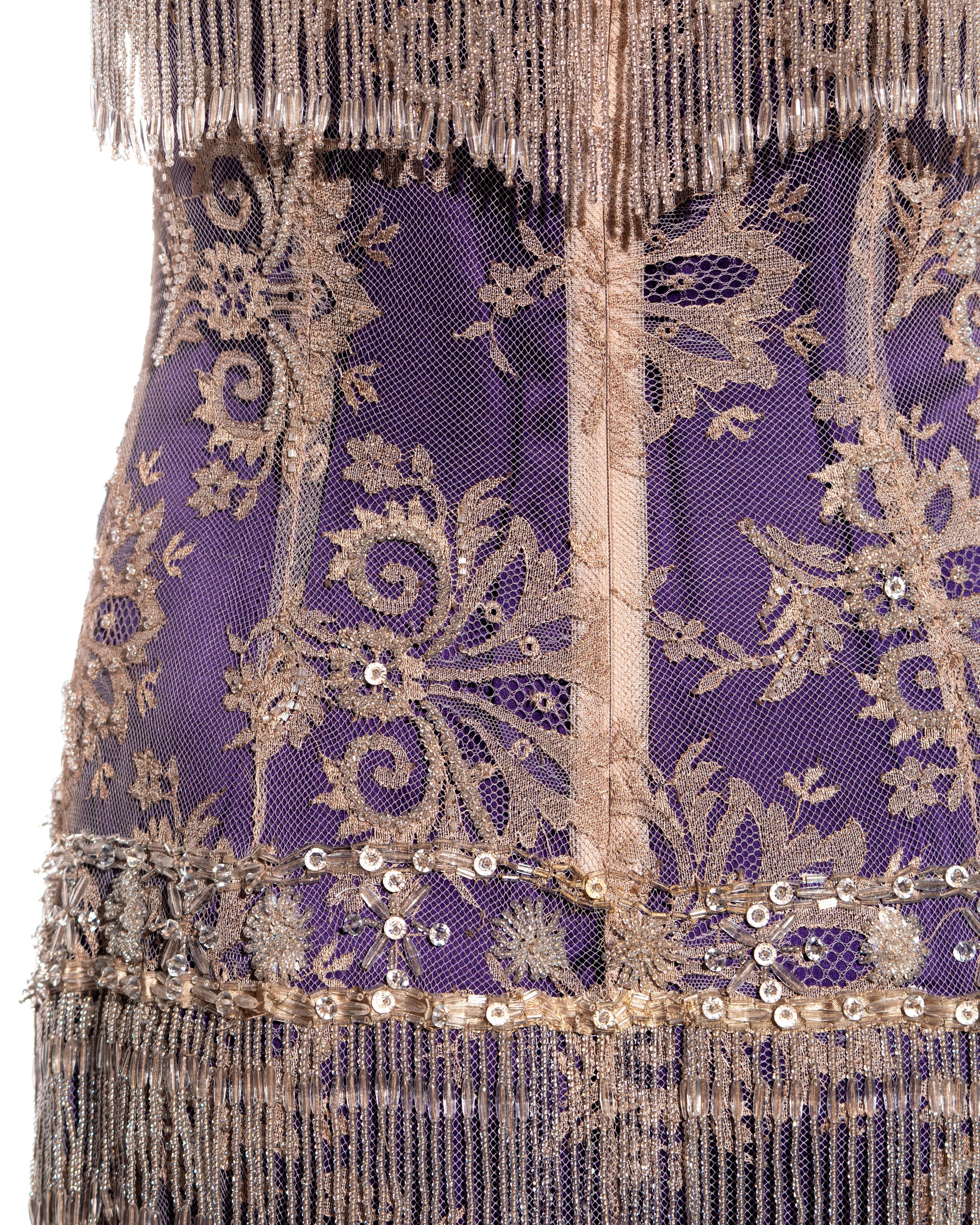 Dolce & Gabbana nude beaded lace mini dress, ss 2000 5