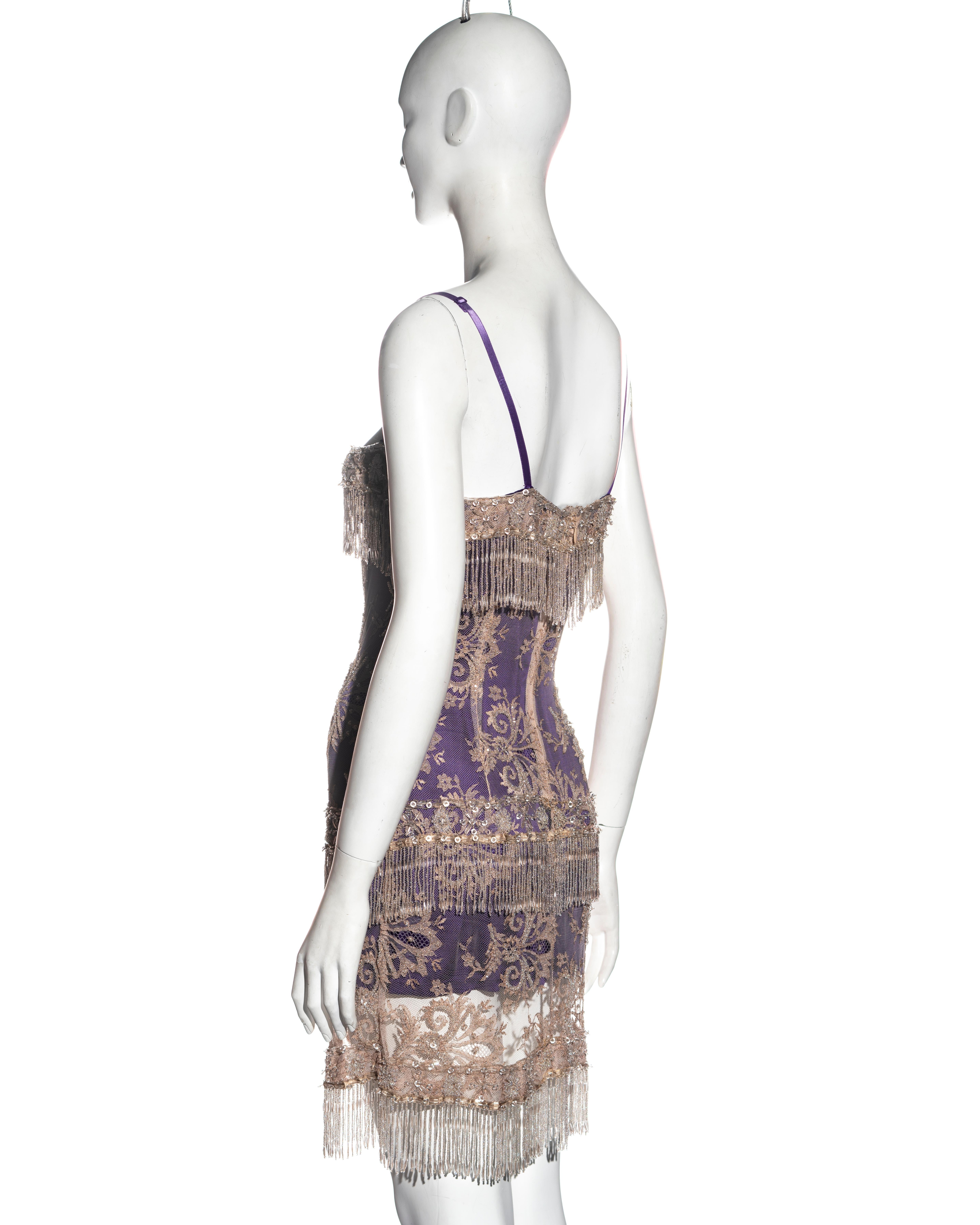 Dolce & Gabbana nude beaded lace mini dress, ss 2000 6