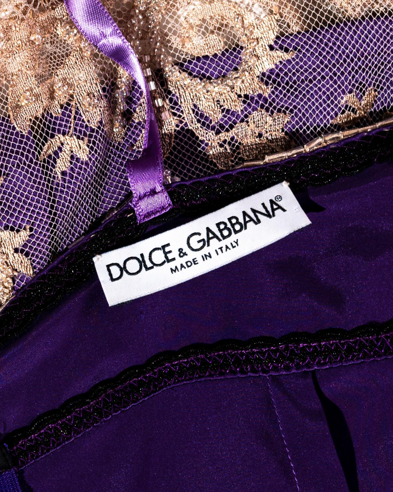Dolce & Gabbana nude beaded lace mini dress, ss 2000 7