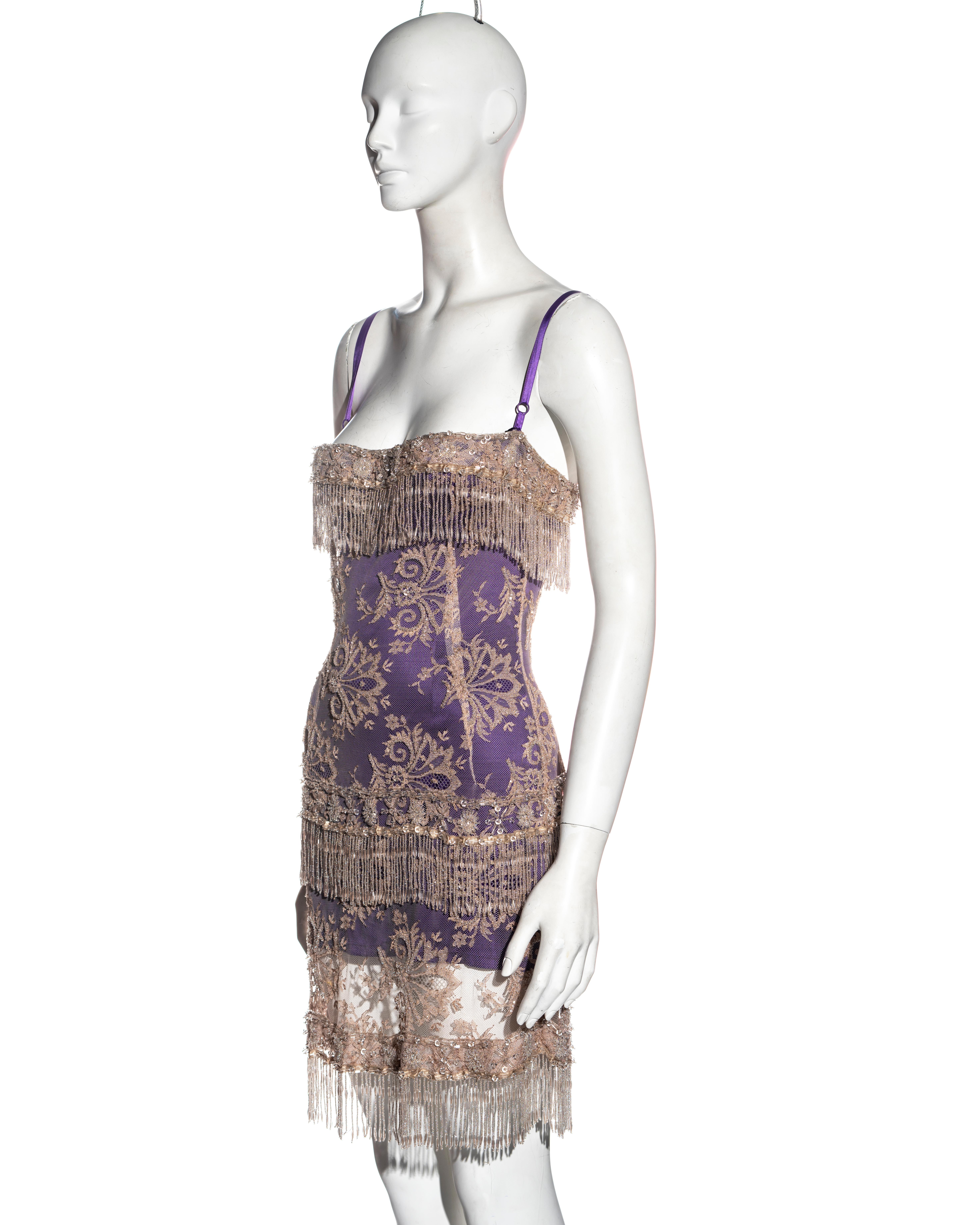 Dolce & Gabbana nude beaded lace mini dress, ss 2000 1