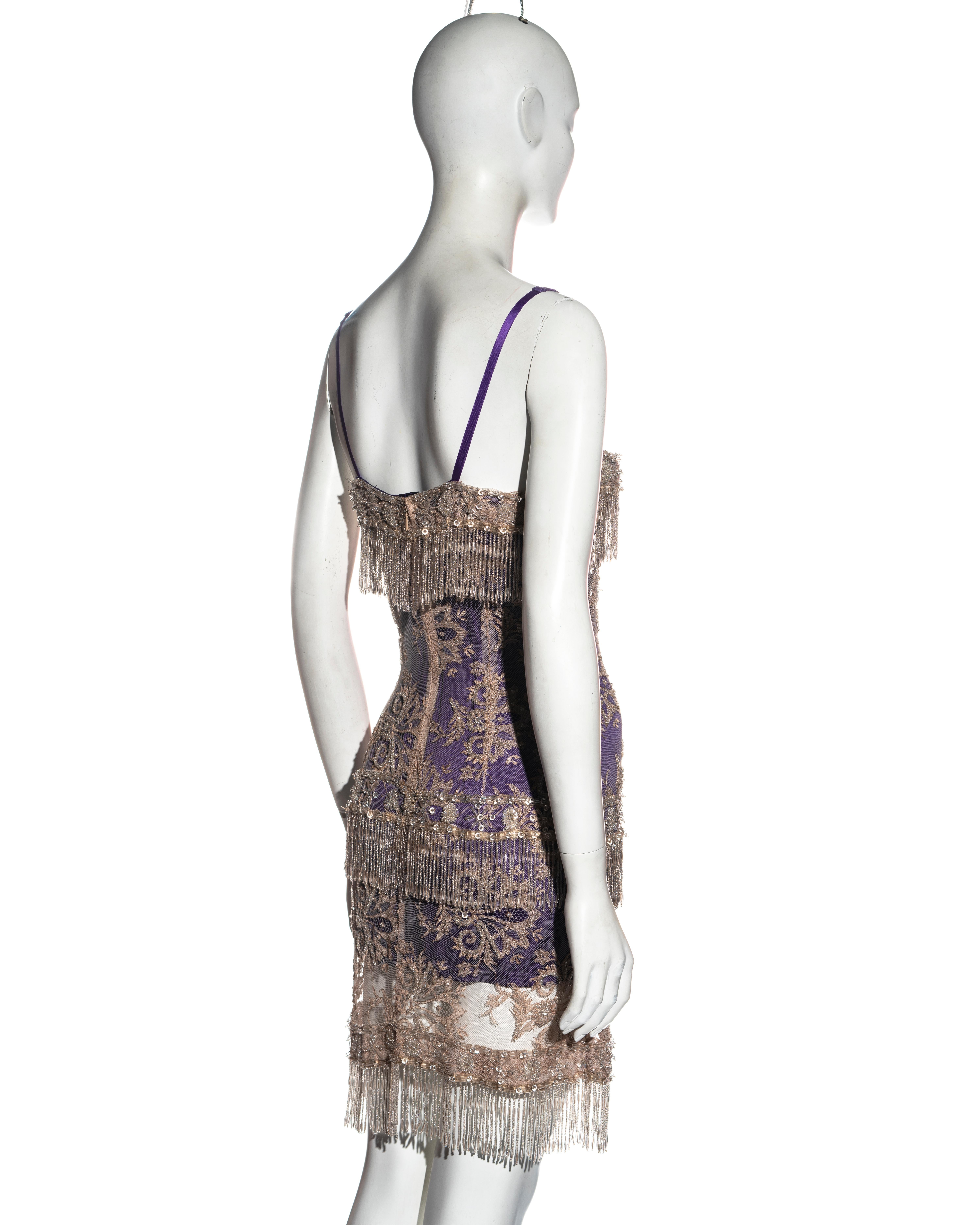 Dolce & Gabbana nude beaded lace mini dress, ss 2000 3