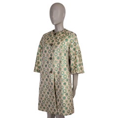 DOLCE & GABBANA nude green 20196 FLORAL JACQUARD Coat Jacket 40 S