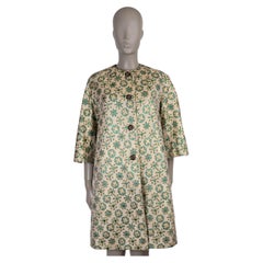 DOLCE & GABBANA nude green 20196 FLORAL JACQUARD Coat Jacket 40 S