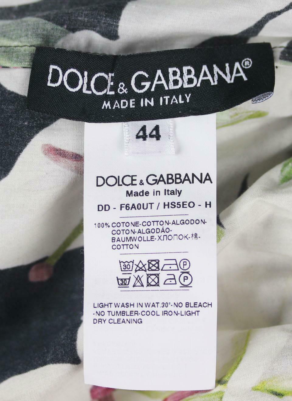 Women's Dolce & Gabbana Off The Shoulder Floral Print Cotton Mini Dress