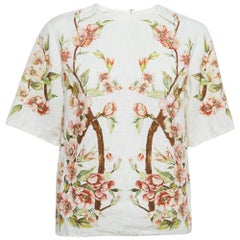 Dolce
Gabbana Off White Floral Print Linen Top S Dolce
Gabbana Off White Floral Print Linen Top S