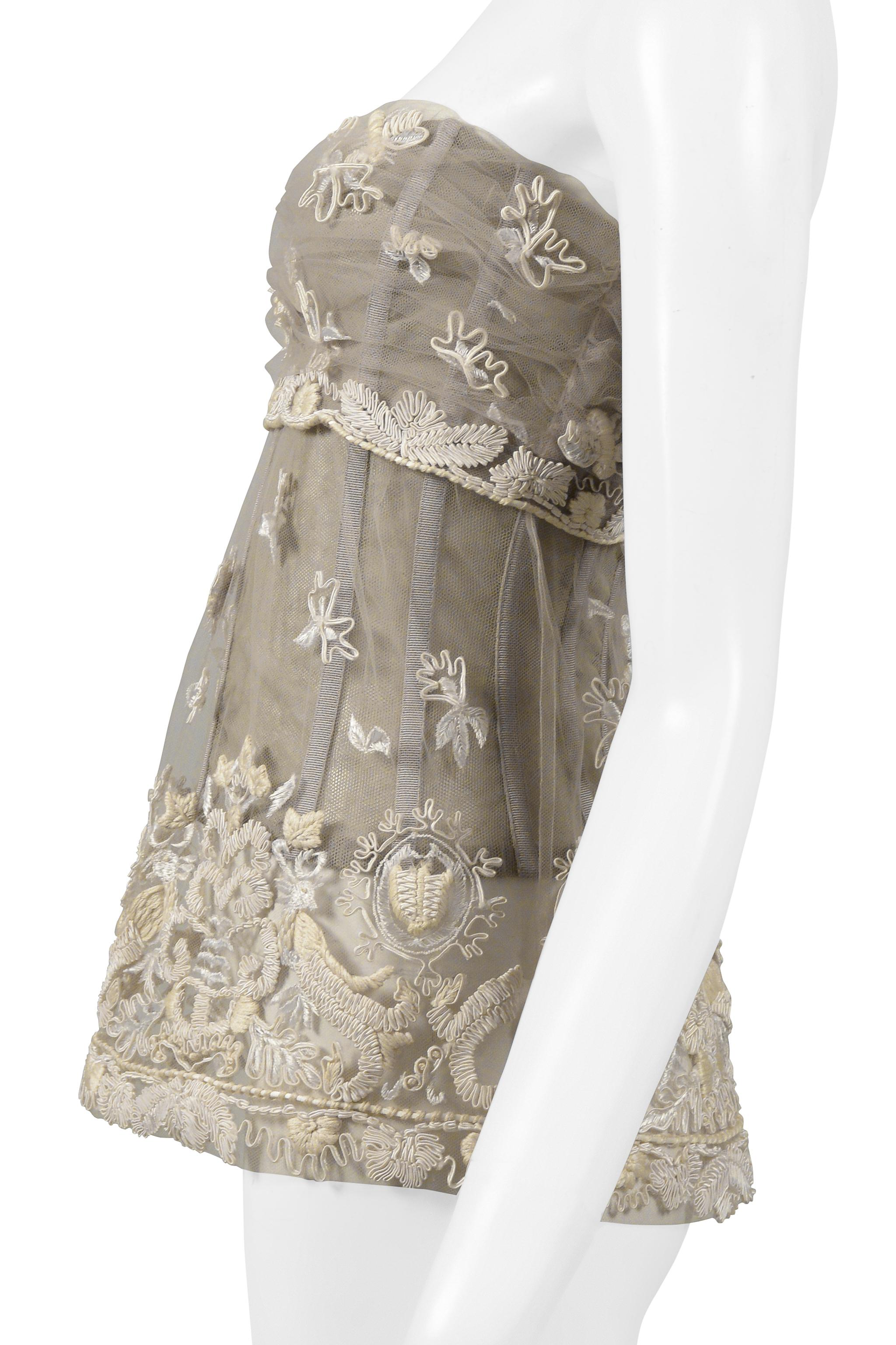 Dolce & Gabbana Off-White Lace Bustier With Embroidery Side 2006 1