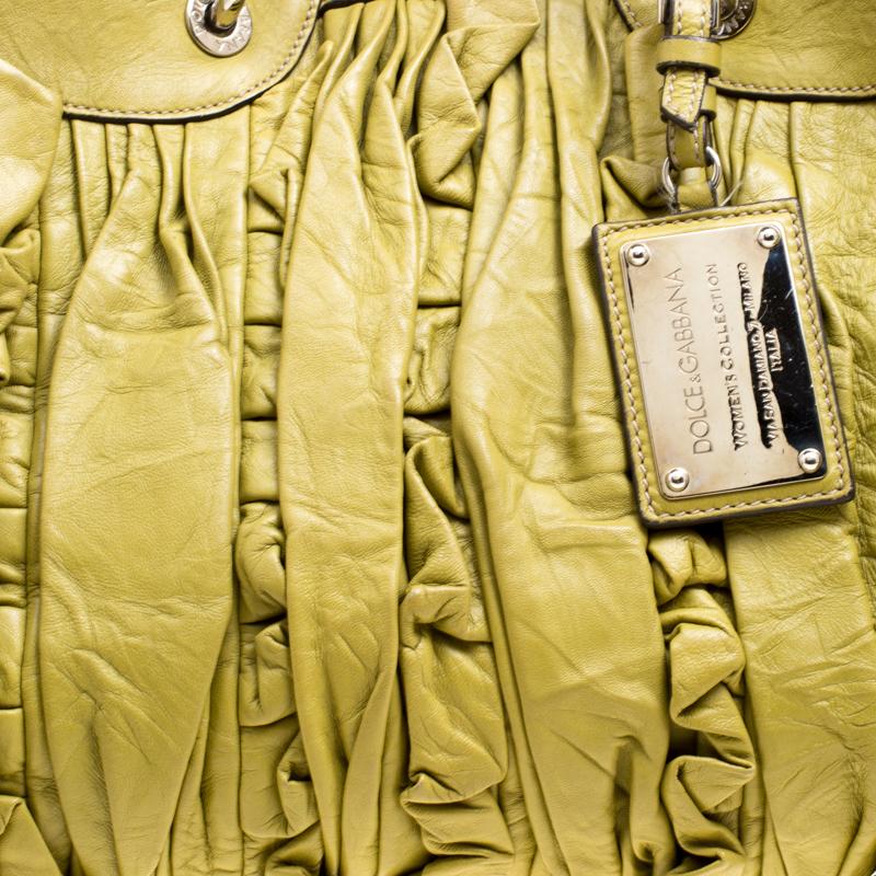 Dolce & Gabbana Olivgrüne Miss Brooke Tote aus Leder 5