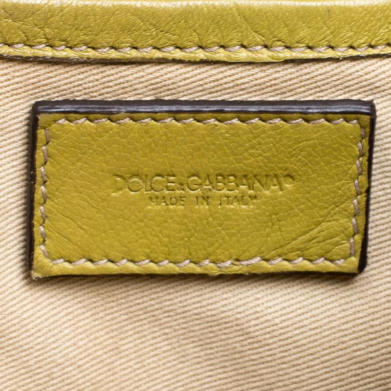 Dolce & Gabbana Olivgrüne Miss Brooke Tote aus Leder 3