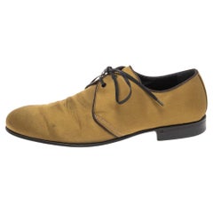 Dolce & Gabbana Olive Green Velvet Slip On Loafers Size 43