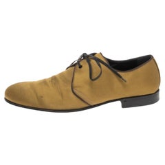 Dolce & Gabbana Olive Green Velvet Slip On Loafers Size 43