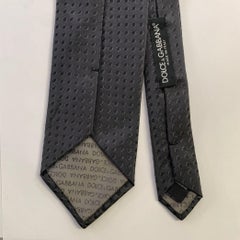 DOLCE & GABBANA  One Size Brown Polka Dot Silk Jacquard Tie