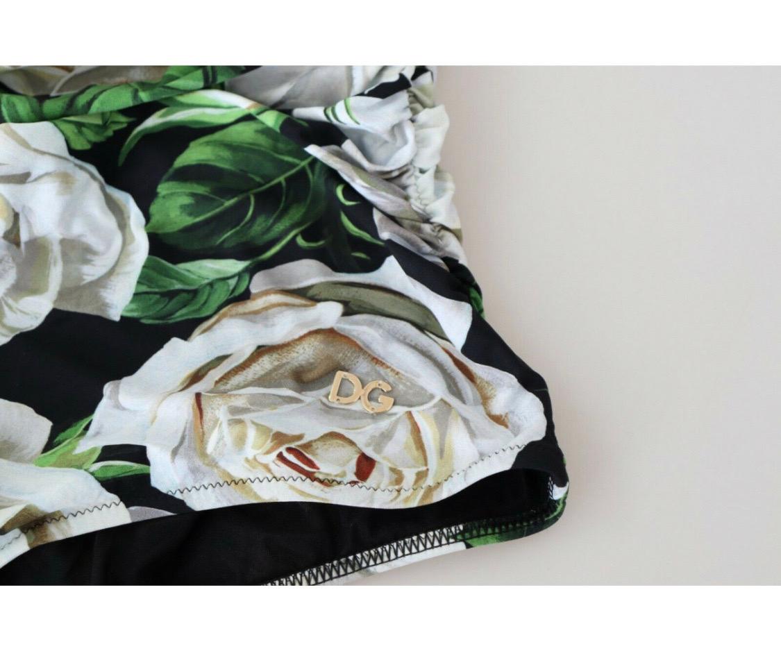 Dolce & Gabbana uno
Traje de baño negro blanco Bikini estampado Rosas en venta 6