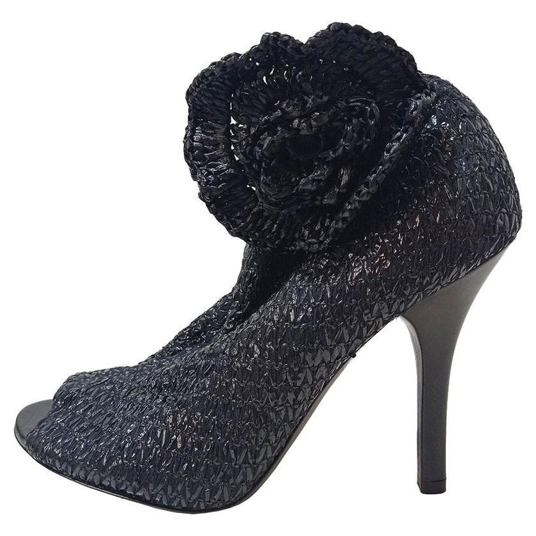 Talons Hauts Cuir Dolce & Gabbana Bout Ouvert Taille 36 - Occasion