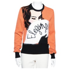 Dolce & Gabbana Orange Eleganza Intarsia Knit Pullover M