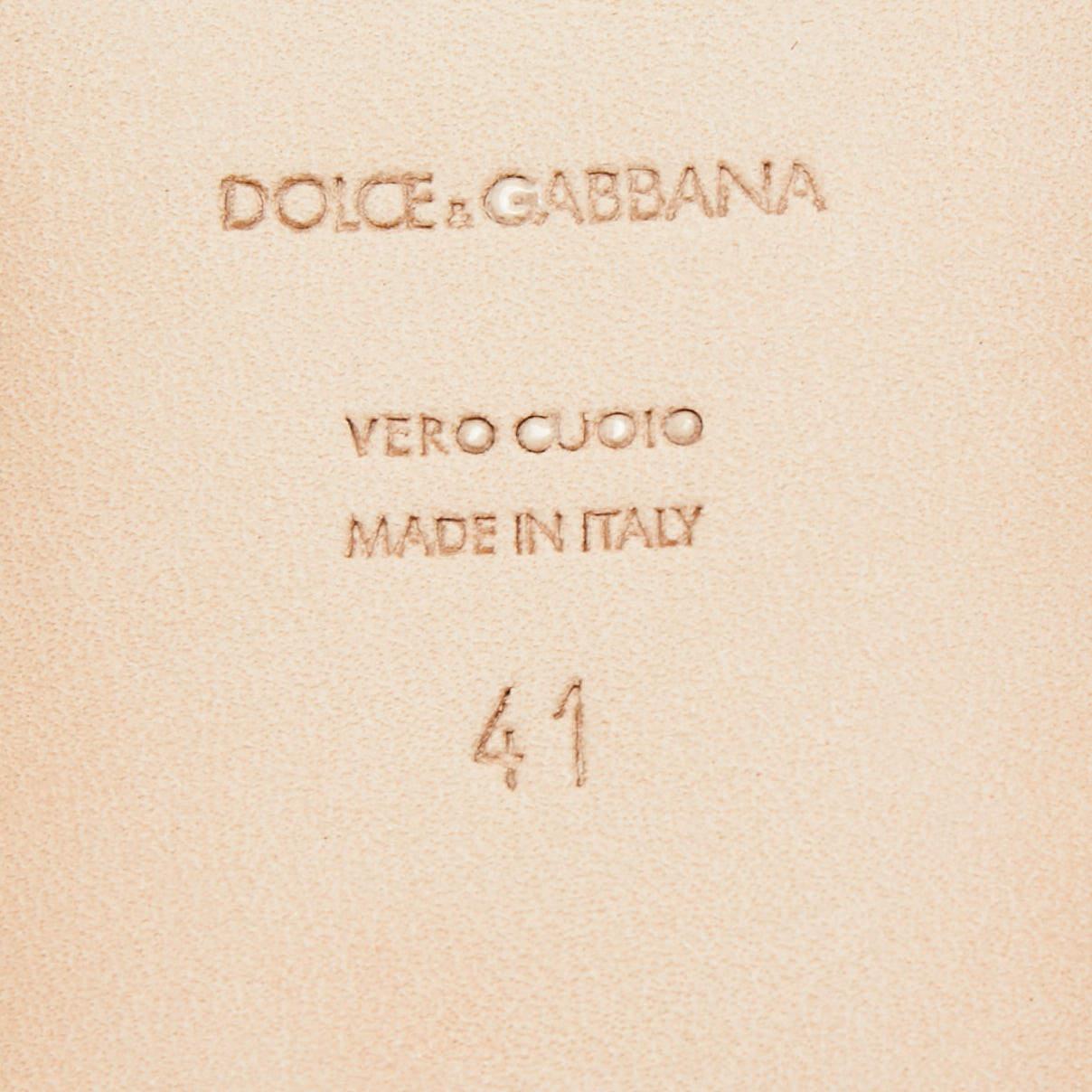 Women's Dolce & Gabbana Orange Lace and Mesh Bellucci Ballet Flats Size 41