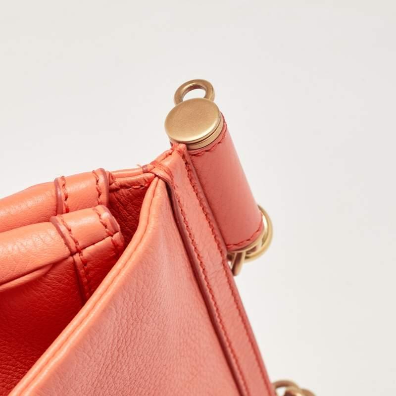 Dolce & Gabbana Orange Leather Medium Miss Sicily Bag For Sale 7