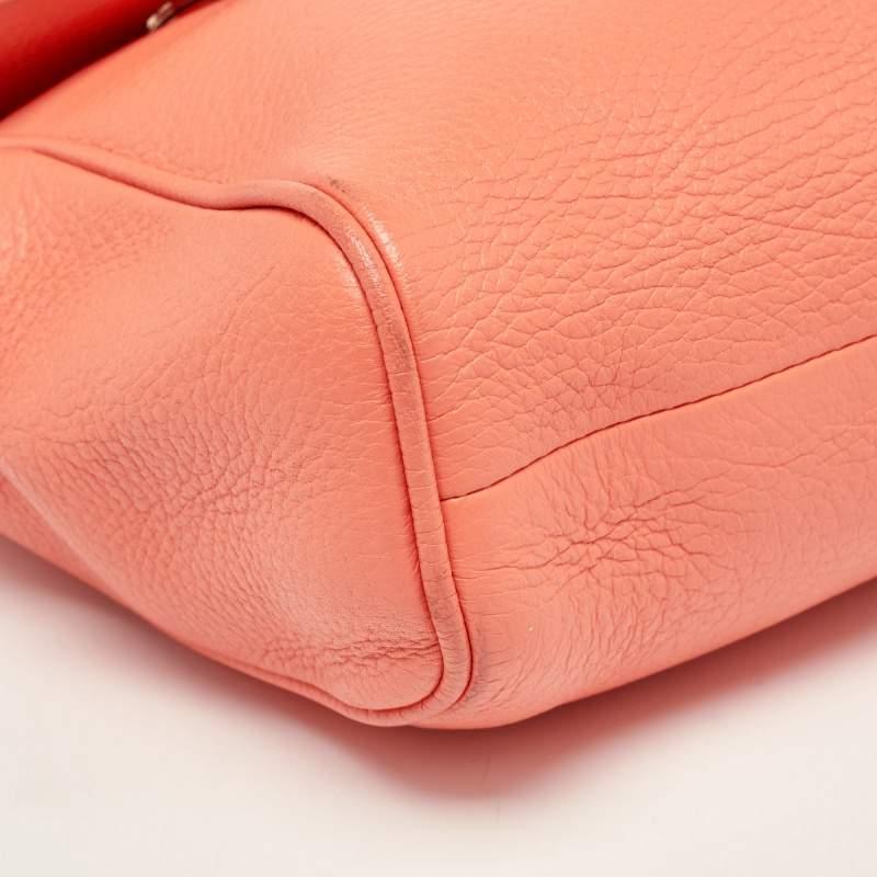 Dolce & Gabbana Orange Leather Medium Miss Sicily Bag For Sale 5
