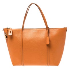 Dolce & Gabbana Orange Leather Miss Escape Tote
