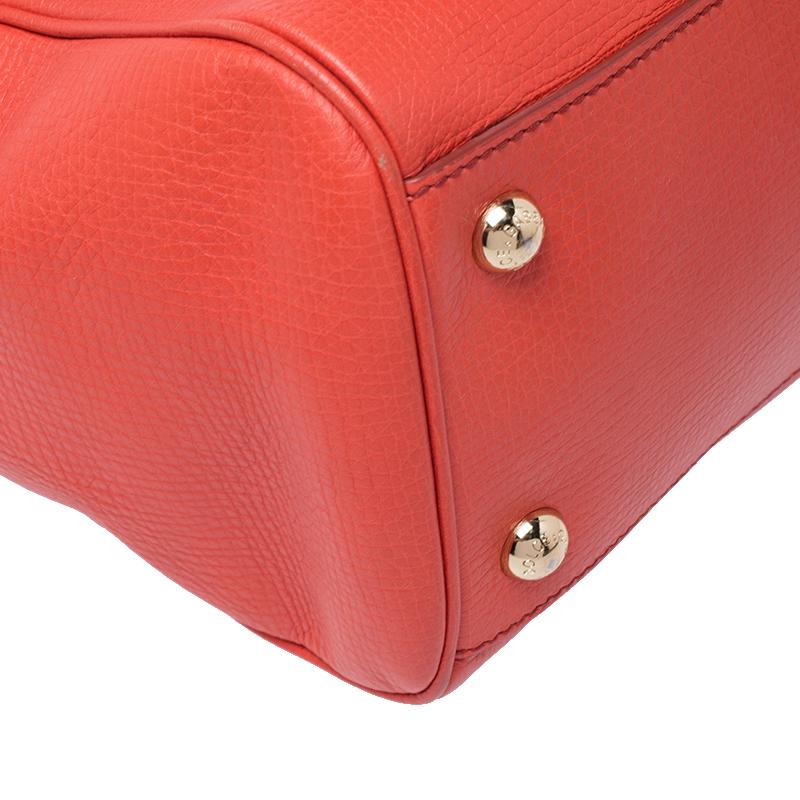 Red Dolce & Gabbana Orange Leather Miss Monica Top Handle Bag