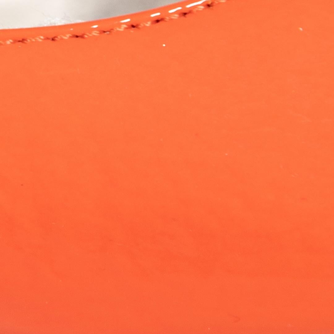 Women's Dolce & Gabbana Orange Patent Peep Toe Heels Size IT 38.5 For Sale