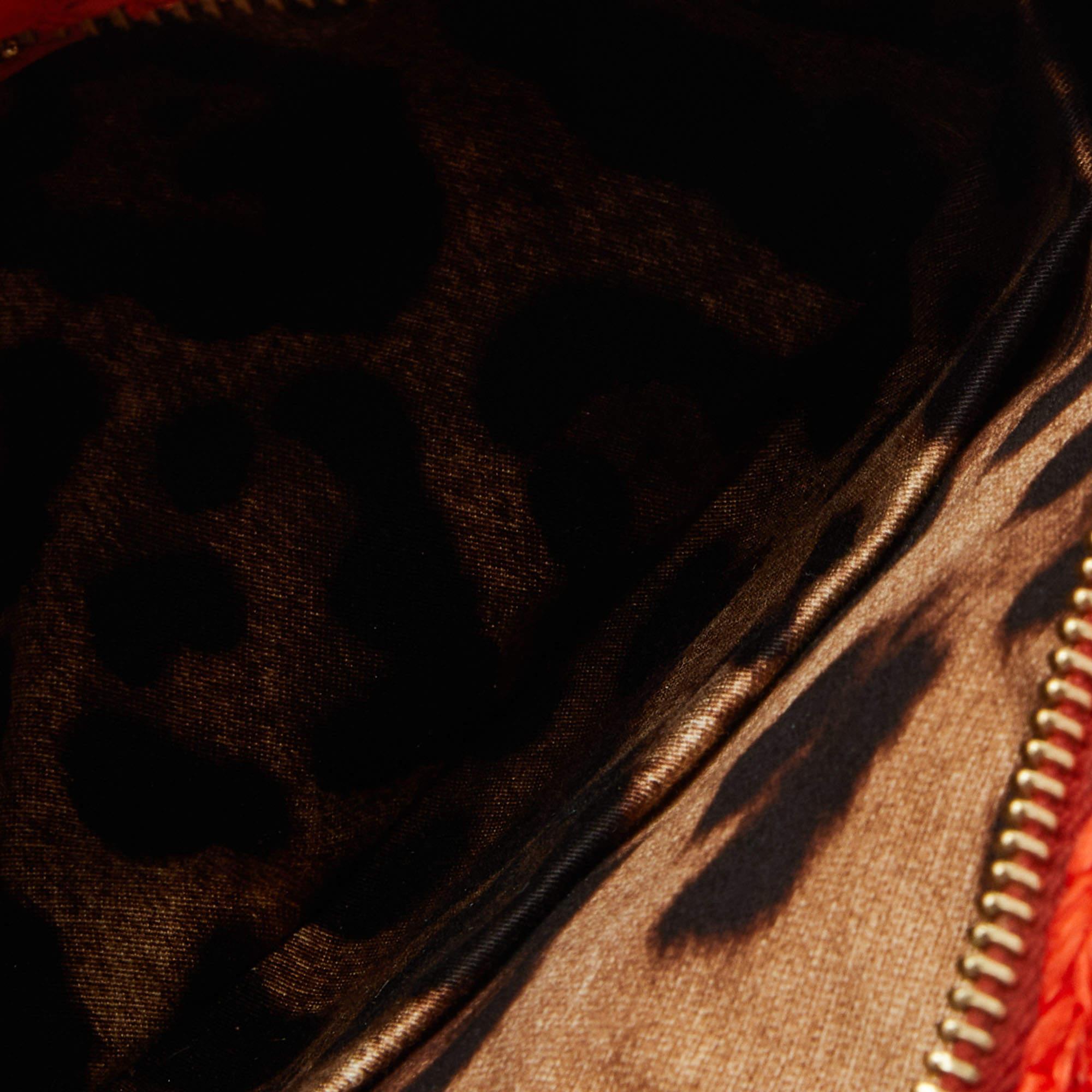 Dolce & Gabbana Orange Raffia and Leather Round Crossbody Bag 1
