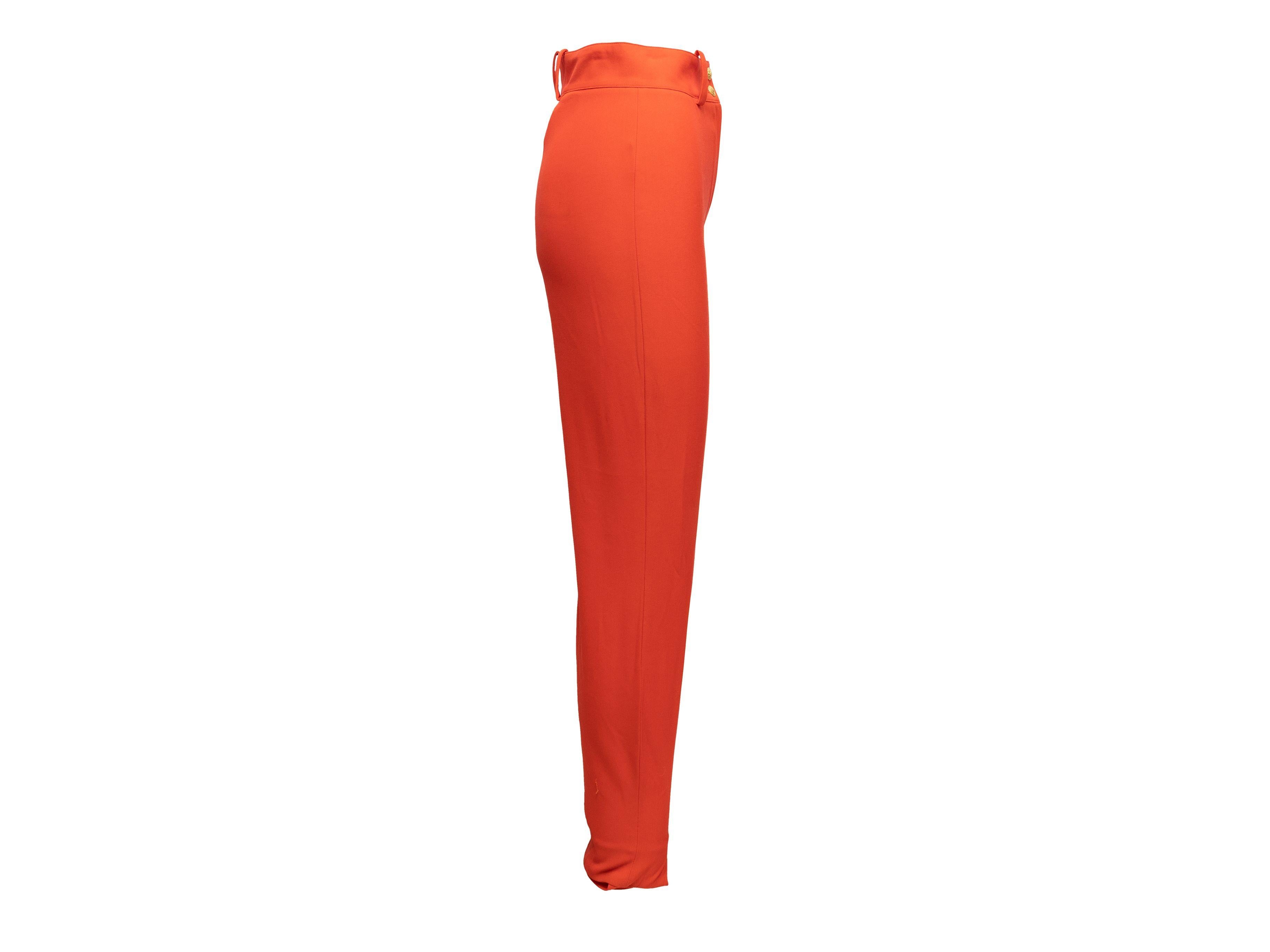 Women's Dolce & Gabbana Orange Wool Stirrup Trousers