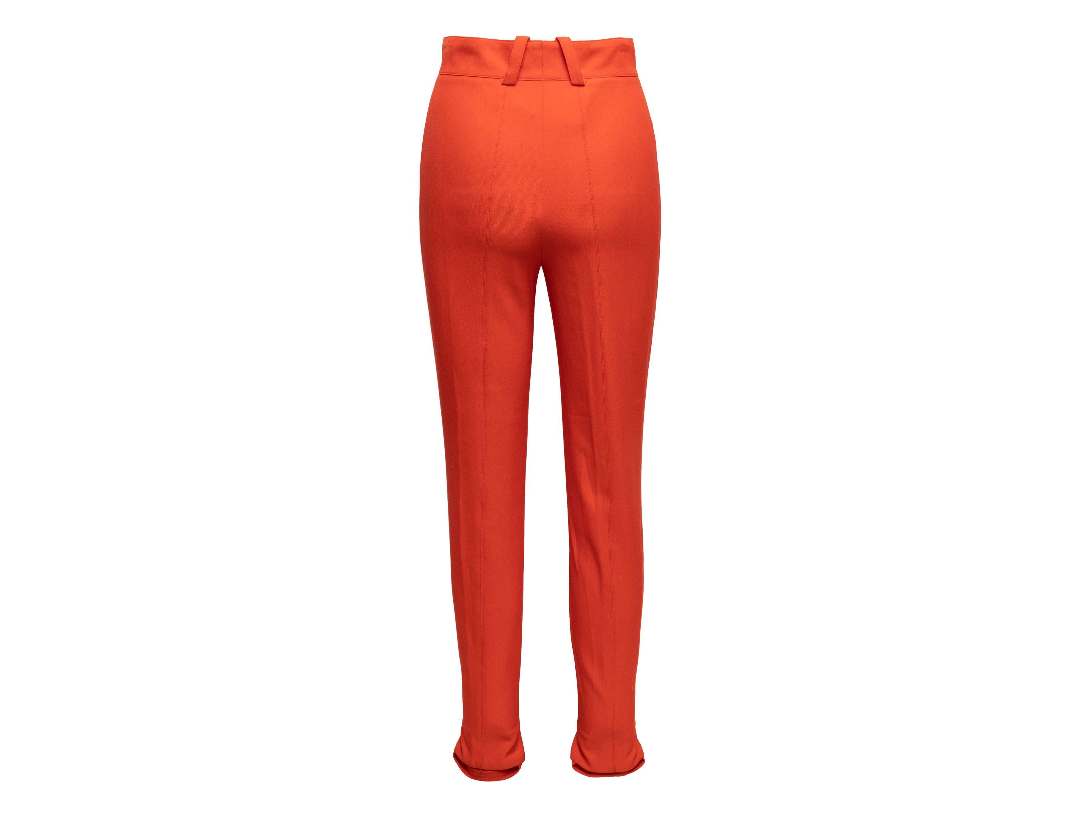 Dolce & Gabbana Orange Wool Stirrup Trousers 1