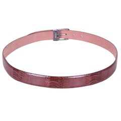 Dolce & Gabbana - Ostrich Belt with Roller Buckle Brown 100 / Men