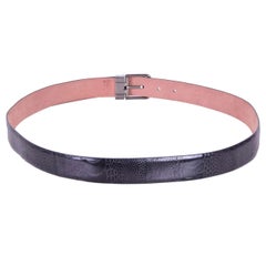 Dolce & Gabbana - Ostrich Leather Belt Grey 80 / Men