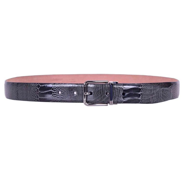 Gold ostrich belt - Luxury custom-made belts