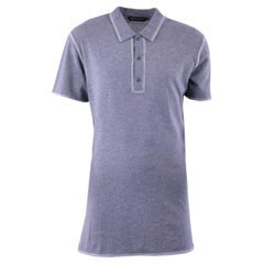 Dolce & Gabbana - Oversize Cotton Polo Shirt Gray 44