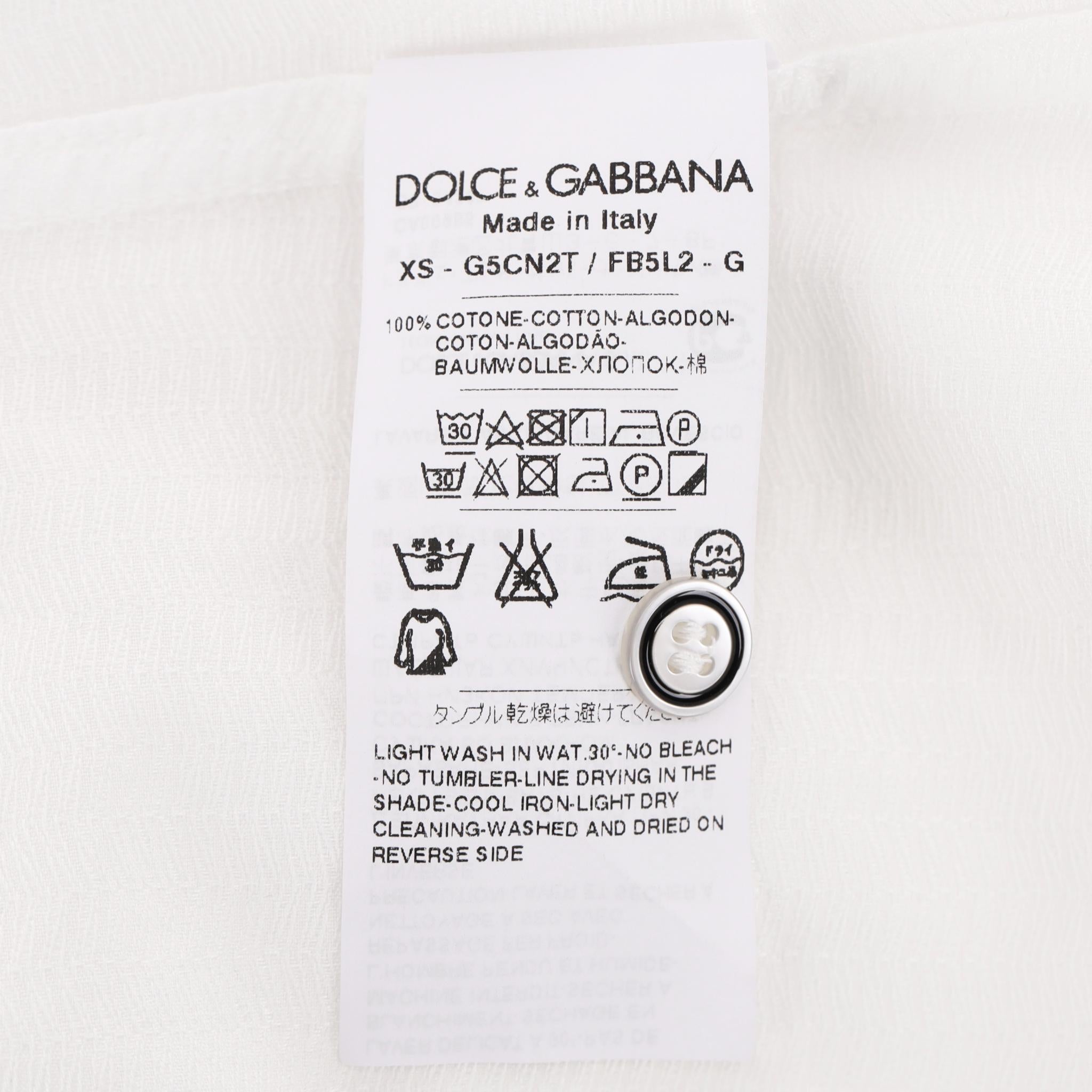 Dolce & Gabbana - Camicia oversize in cotone in vendita 3