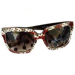 Dolce & Gabbana Oversized Red Rose Gradient Sunglasses in Multicolour