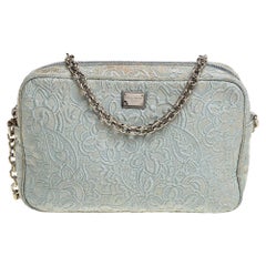 Dolce & Gabbana Pale Blue Lace Crossbody Bag