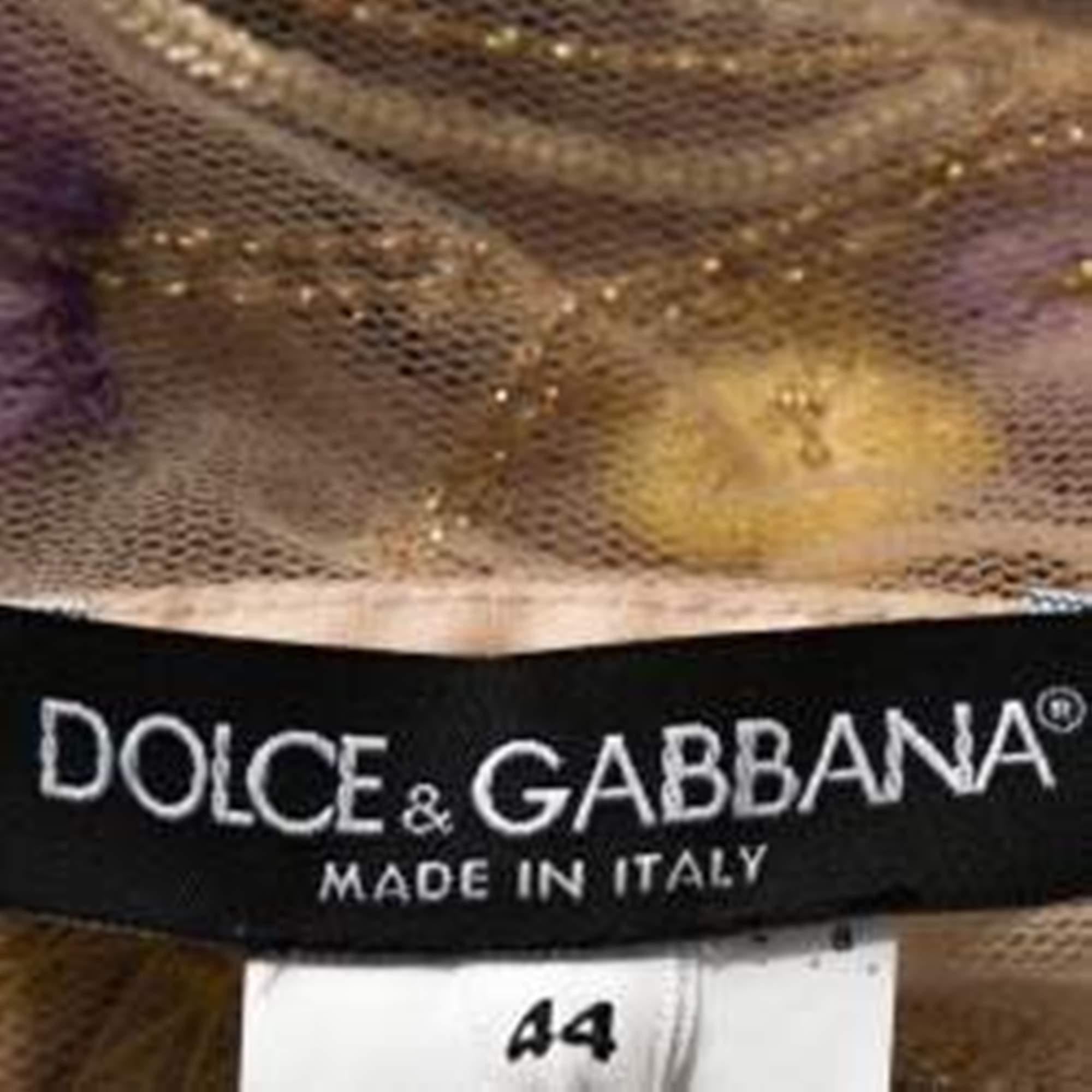 Dolce & Gabbana Pale Pink Embellished Floral Applique Tulle Corset Dress M In Excellent Condition In Dubai, Al Qouz 2