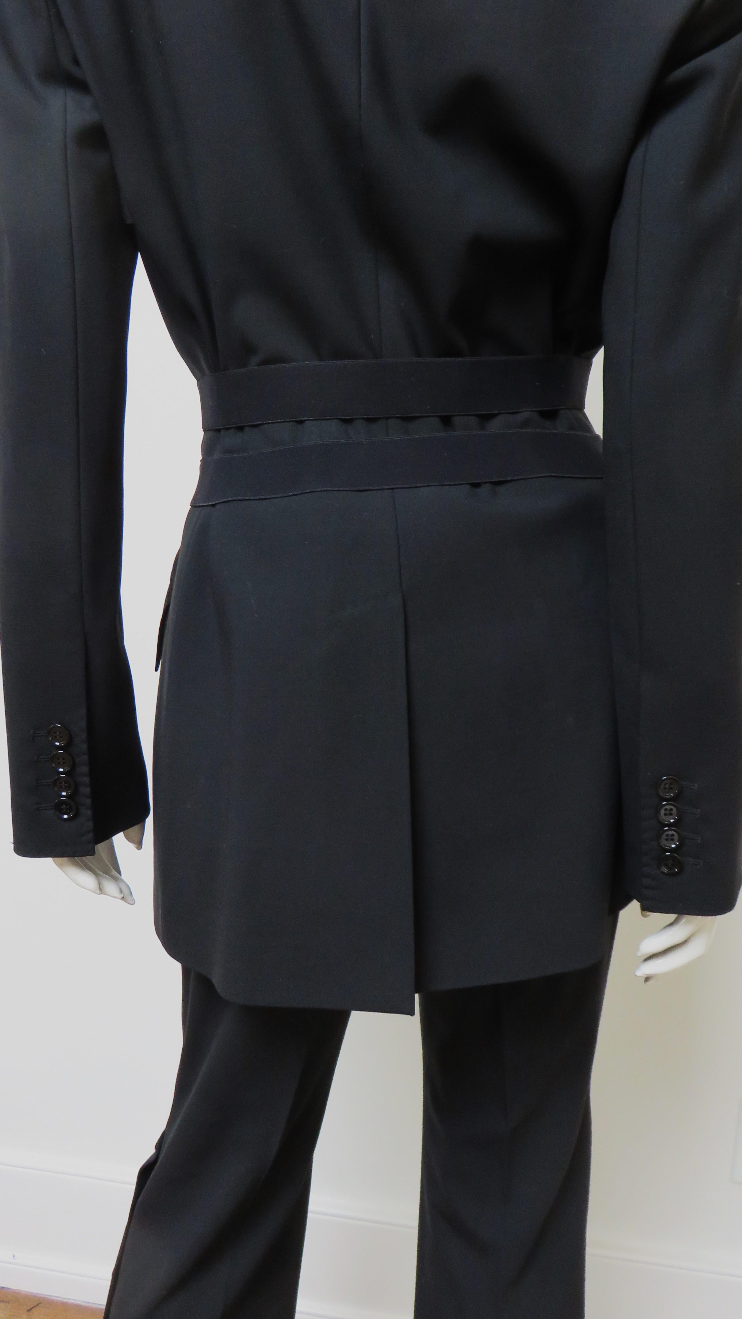 Dolce & Gabbana Pant Suit With Garter Jacket and Corset Pants 1990s en venta 9